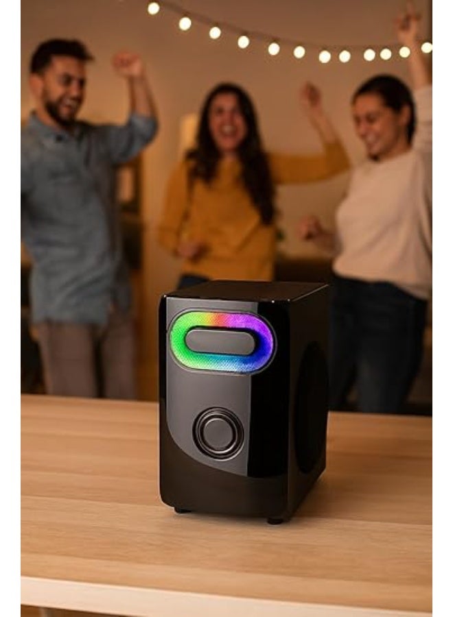 Gamma GT-9035 Soundbar Speaker with Subwoofer – 70W RMS, 7 LED Colors & Optical Input - Image 2